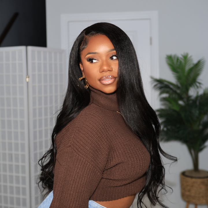 Kinky Straight Lace Frontal Wig